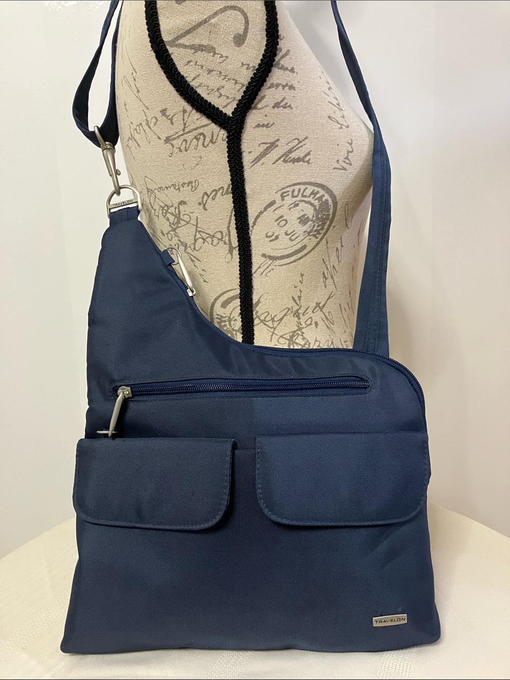 Travelon Anti-Theft Cross-Body Bag In Midnight Blue - Picture 5 of 13